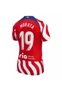 Atletico Madrid Alvaro Morata #19 Fotballdrakt Hjemme Klær Dame 2022-23 Korte ermer